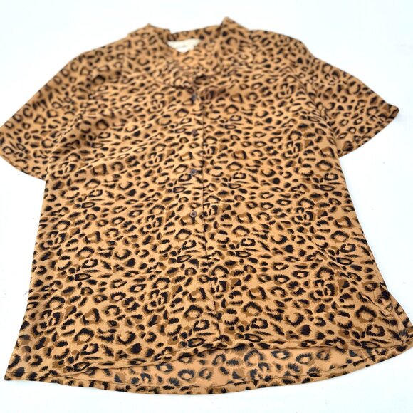Vintage Bianca Nygard, Animal Print Button Down Short Sleeve Shirt - Picture 4 of 4